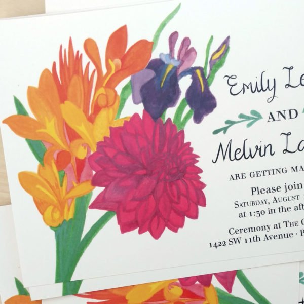 Custom wedding invitation