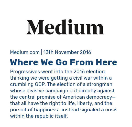 Clip Preview for Medium article: Where We Go From Here