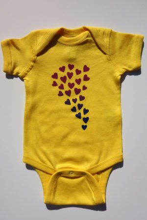 Gradient Hearts Baby Onesie® Design